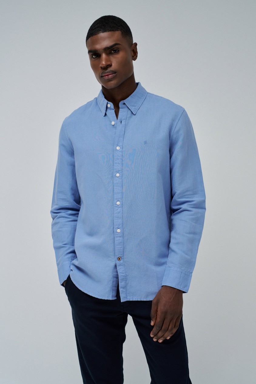 CHEMISE EN LIN M�LANG�