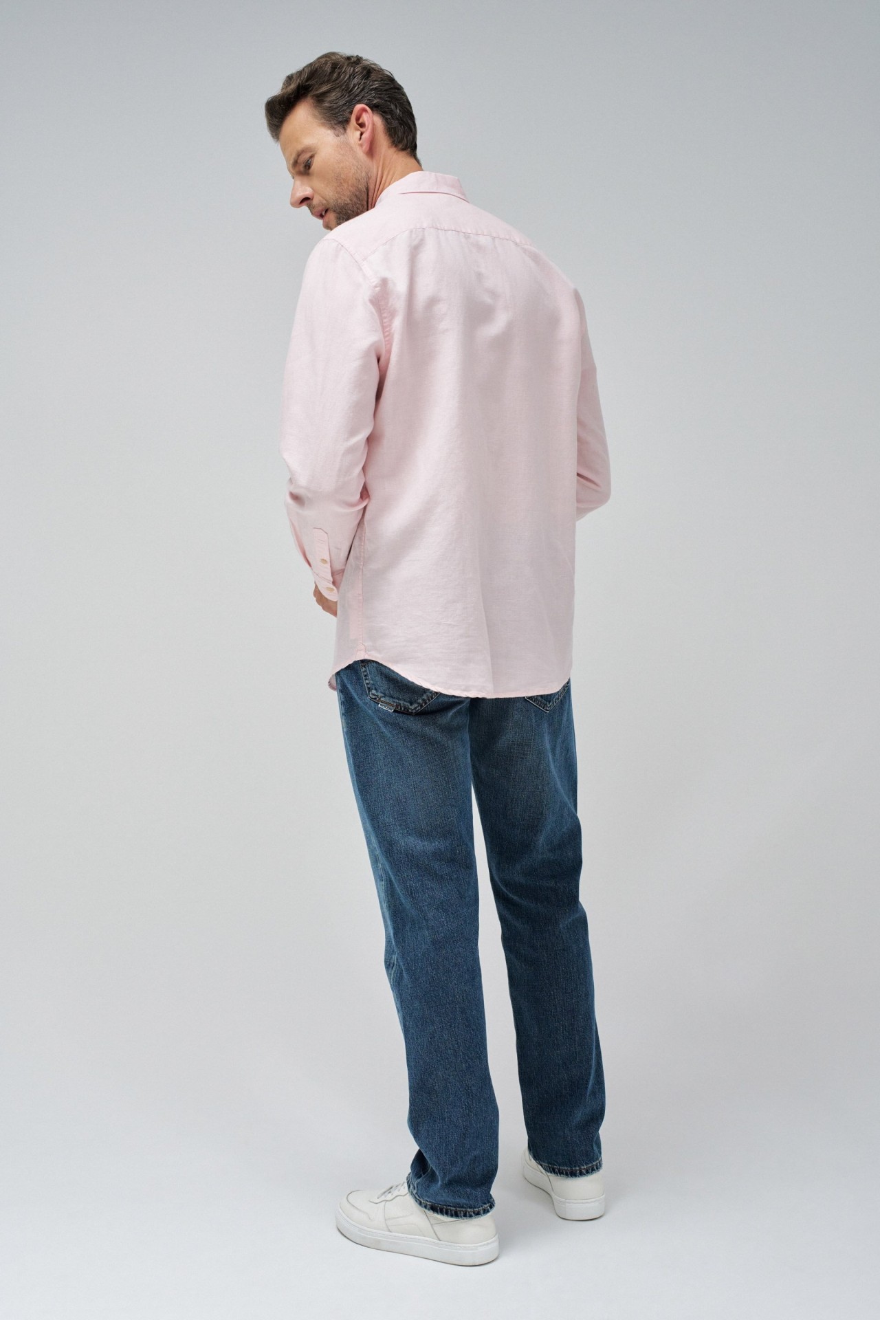 SHIRT WITH LINEN BLEND
