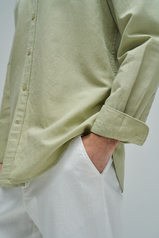 SHIRT WITH A MIX OF LINEN
