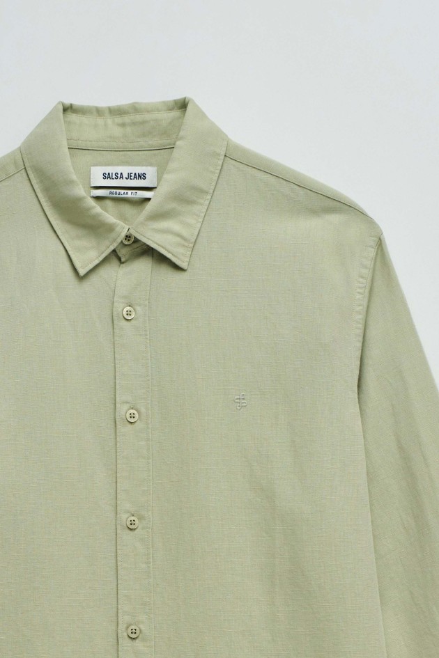 SHIRT WITH A MIX OF LINEN