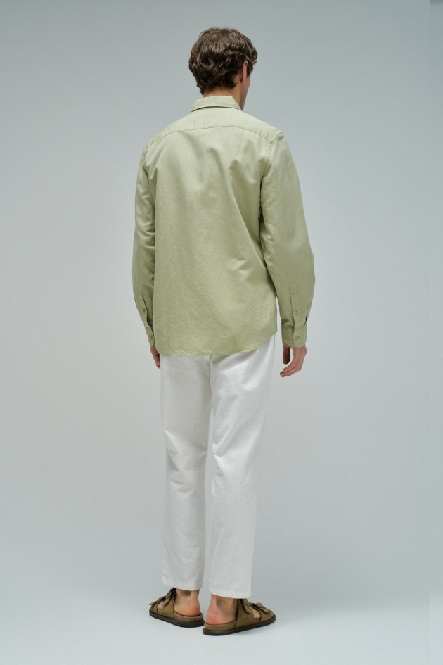 SHIRT WITH A MIX OF LINEN
