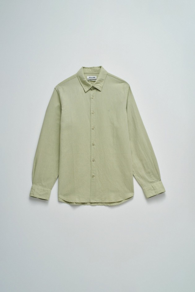 SHIRT WITH A MIX OF LINEN