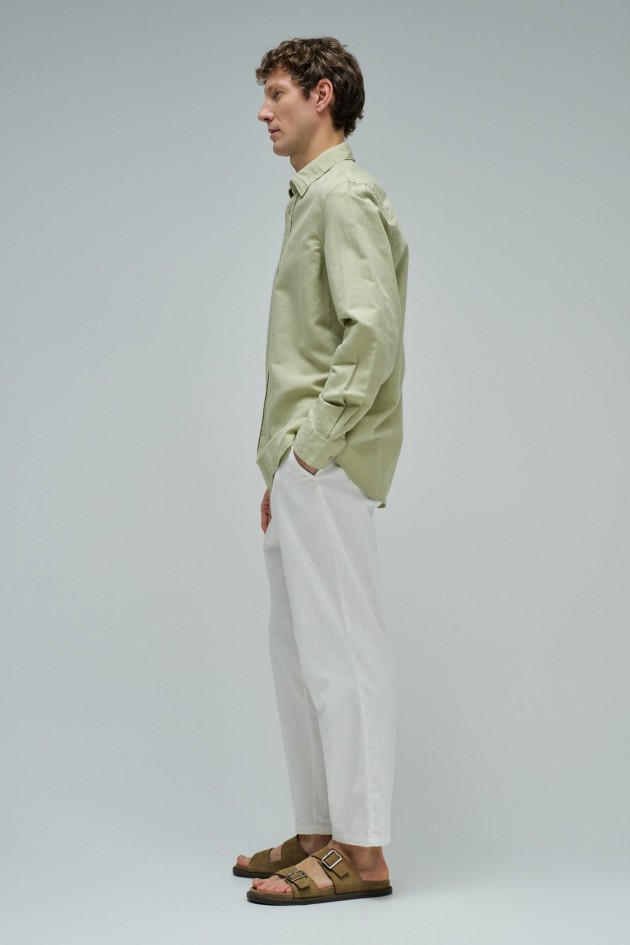 SHIRT WITH A MIX OF LINEN