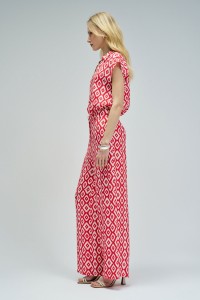 BROEK MET REGULAR FIT EN PATROON