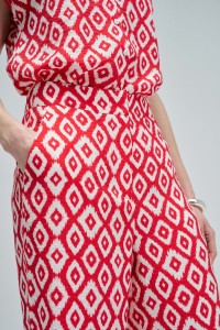 BROEK MET REGULAR FIT EN PATROON