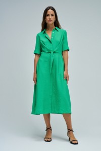 MIDI SHIRT KLEID