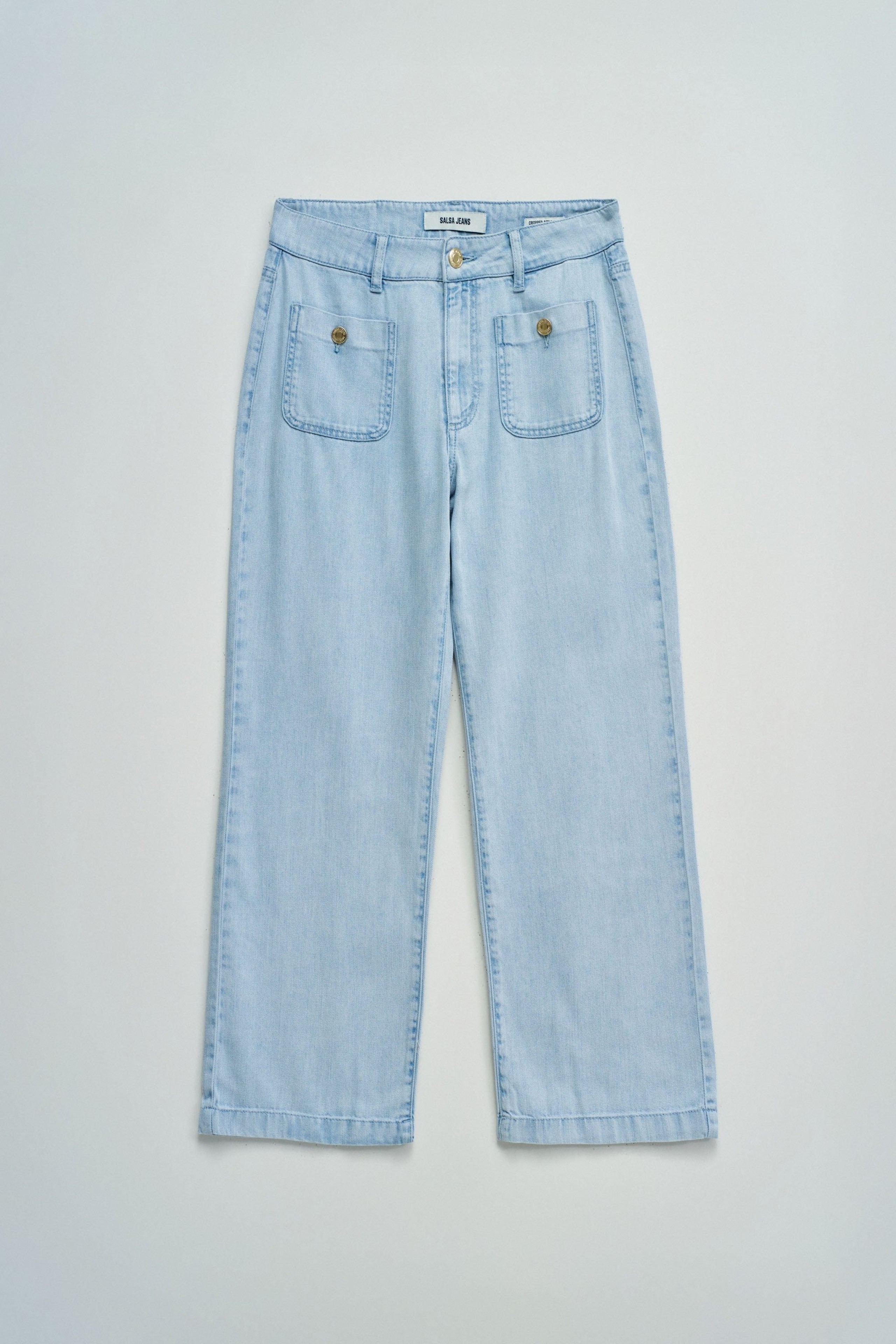 CALÇAS EM LIGHTDENIM COM PERNA CROPPED STRAIGHT