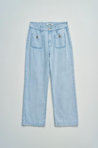 CALÇAS EM LIGHTDENIM COM PERNA CROPPED STRAIGHT CALÇAS EM LIGHTDENIM COM PERNA CROPPED STRAIGHT