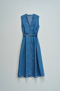 VESTIDO MIDI EM LIGHTDENIM