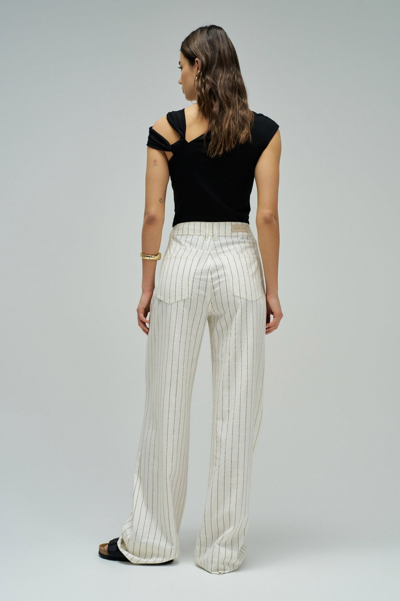 WIDE LEG TROUSERS WITH LINEN