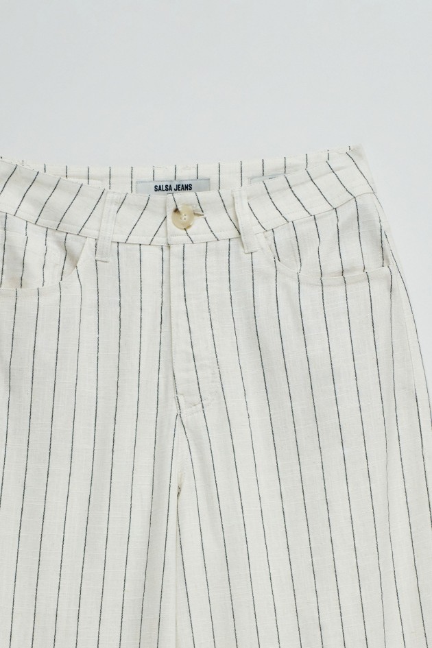 WIDE LEG TROUSERS WITH LINEN