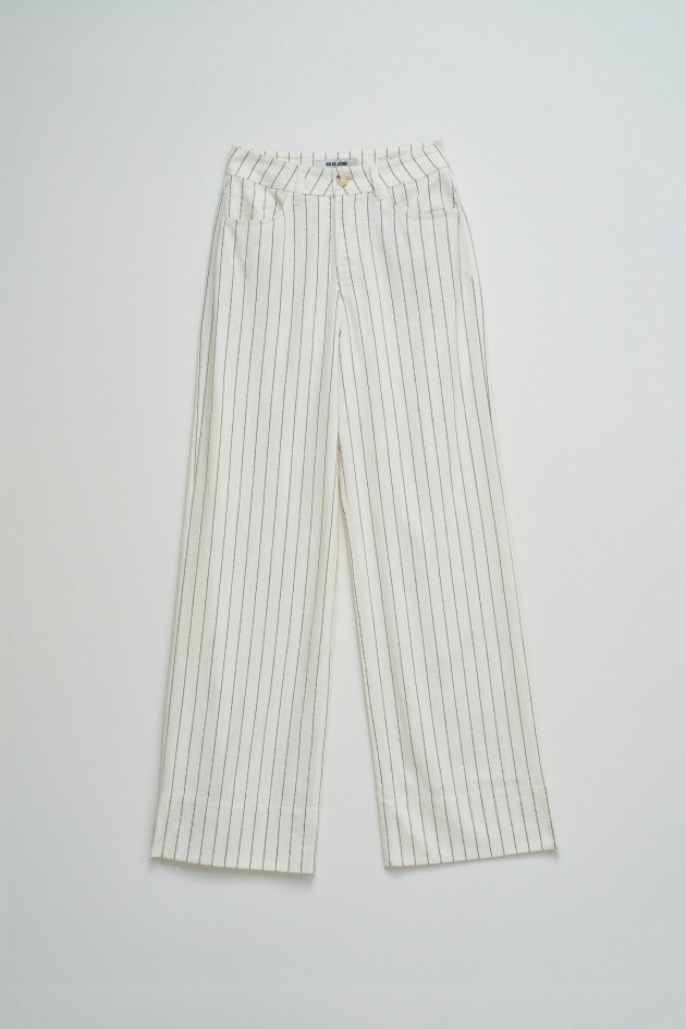 WIDE LEG TROUSERS WITH LINEN