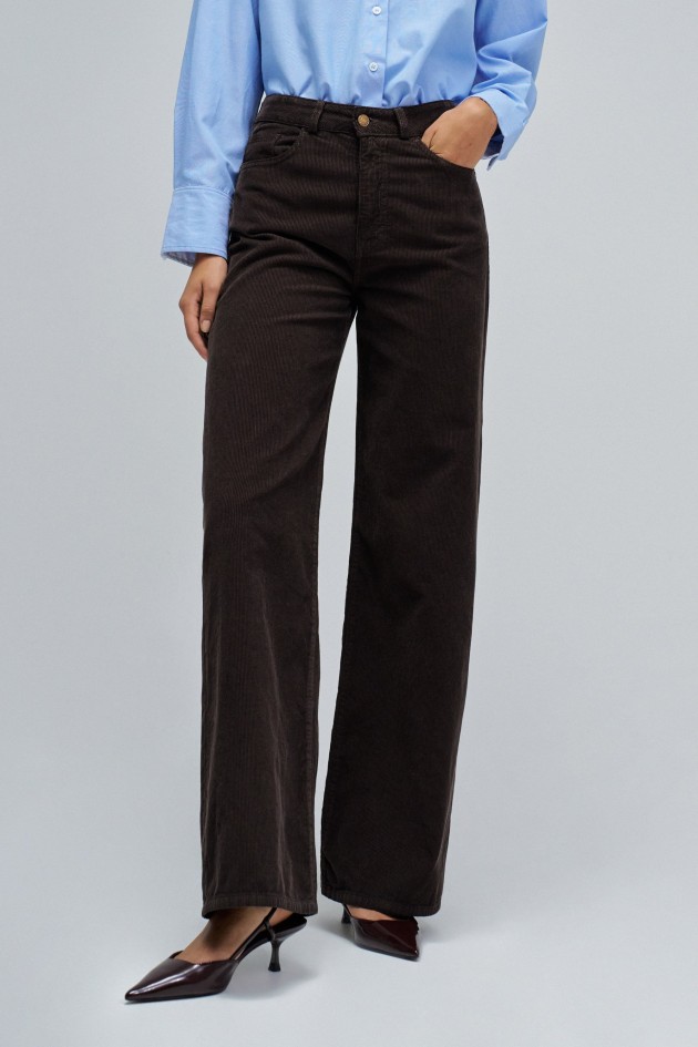 VAQUEROS WIDE LEG EN PANA
