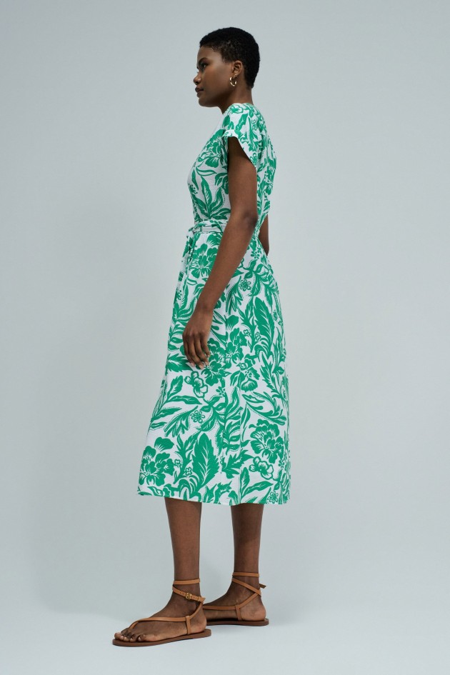VESTIDO COM PADRÃO FLORAL