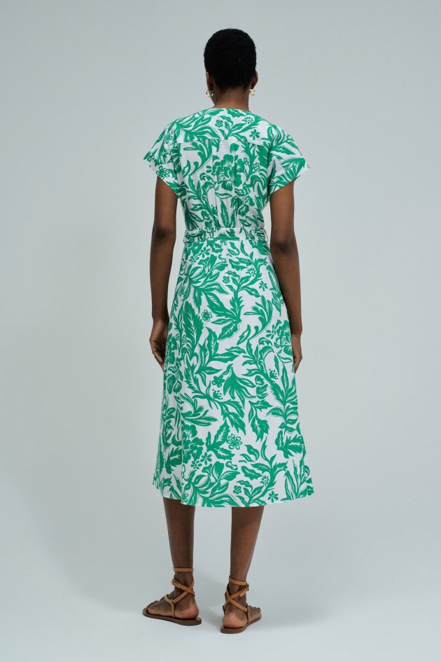 VESTIDO COM PADRÃO FLORAL