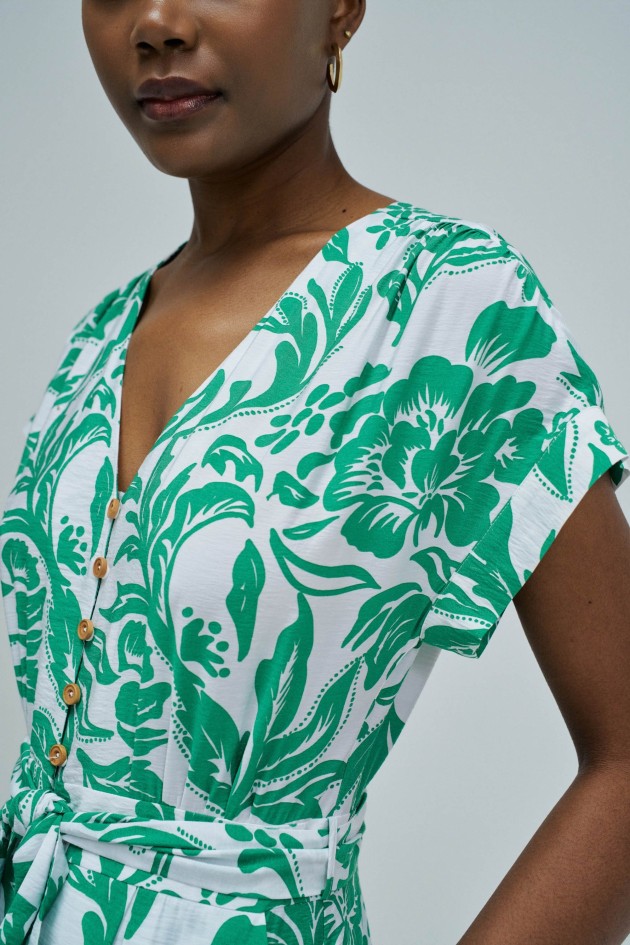 VESTIDO COM PADRÃO FLORAL