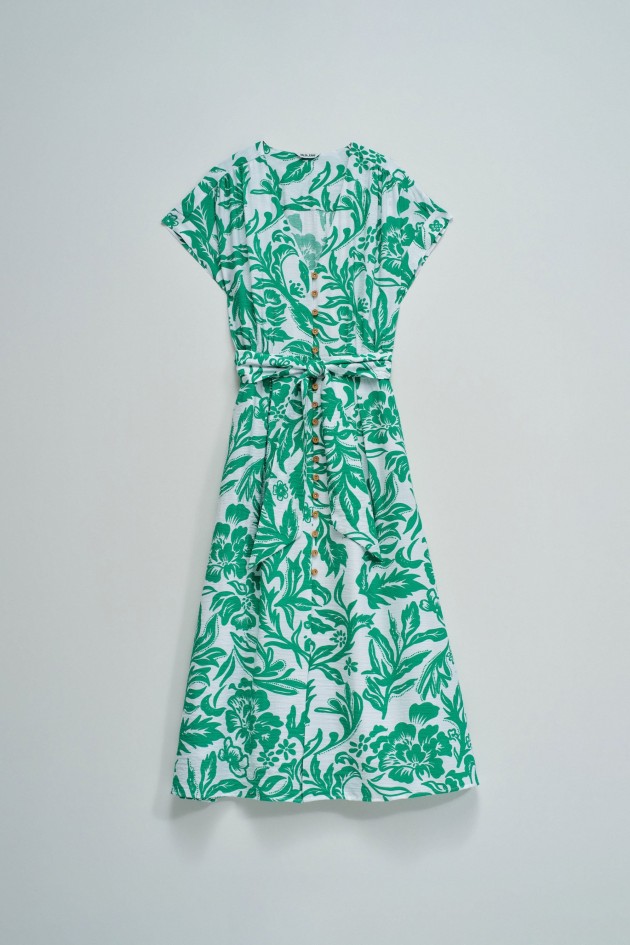 VESTIDO COM PADRÃO FLORAL