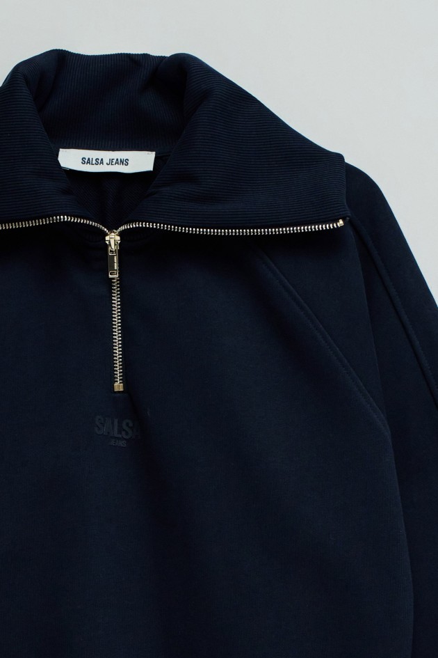 SWEATSHIRT COM MEIO FECHO