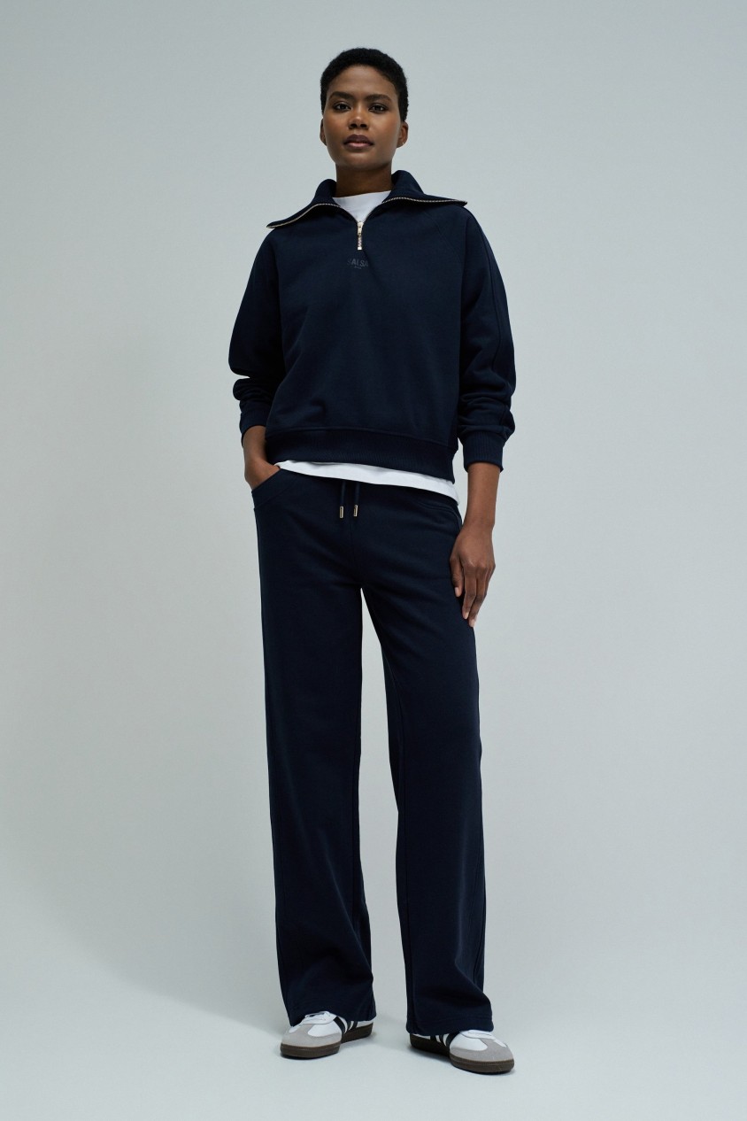 SWEATSHIRT COM MEIO FECHO