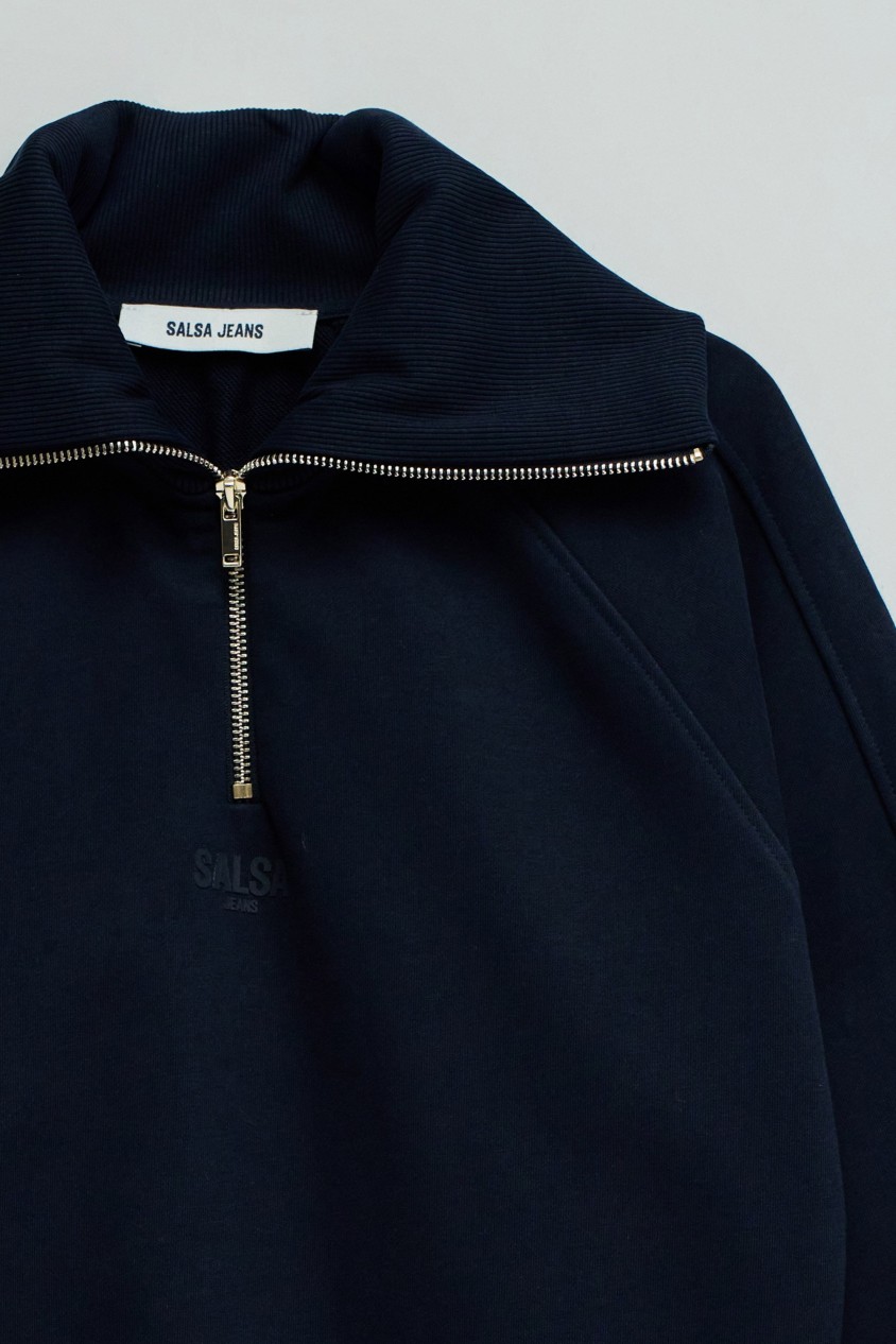 SWEATSHIRT COM MEIO FECHO