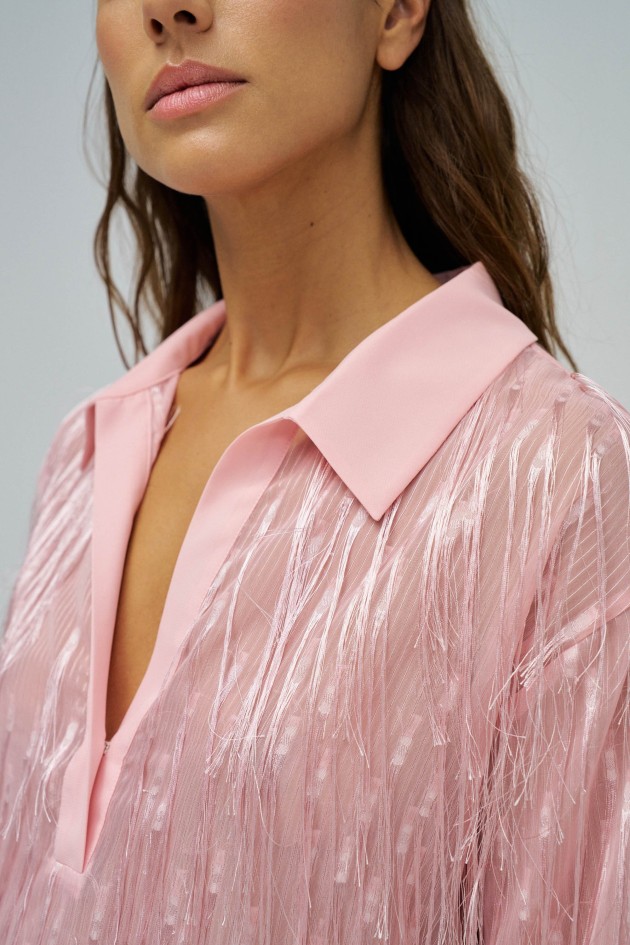 BLUSA COM FRANJAS