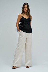 SATIN TOP WITH LACE