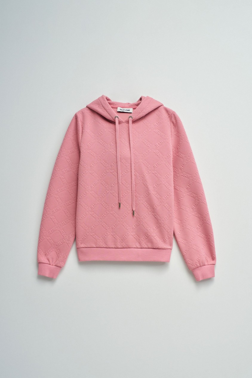 HOODIE WITH JACQUARD