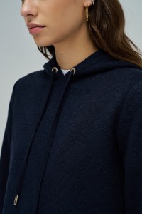 HOODIE WITH JACQUARD