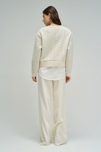 SWEATSHIRT COM JACQUARD E LUREX
