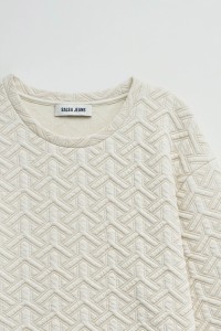 SWEATSHIRT COM JACQUARD E LUREX