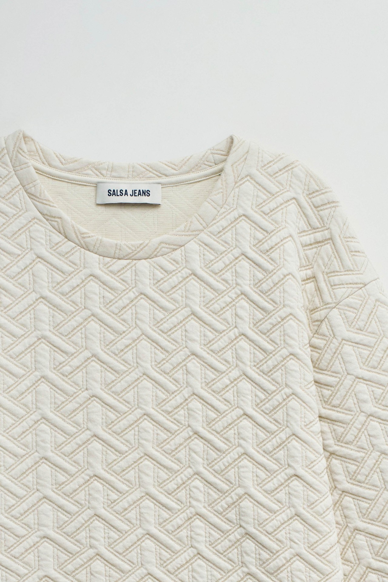 SWEATSHIRT COM JACQUARD E LUREX