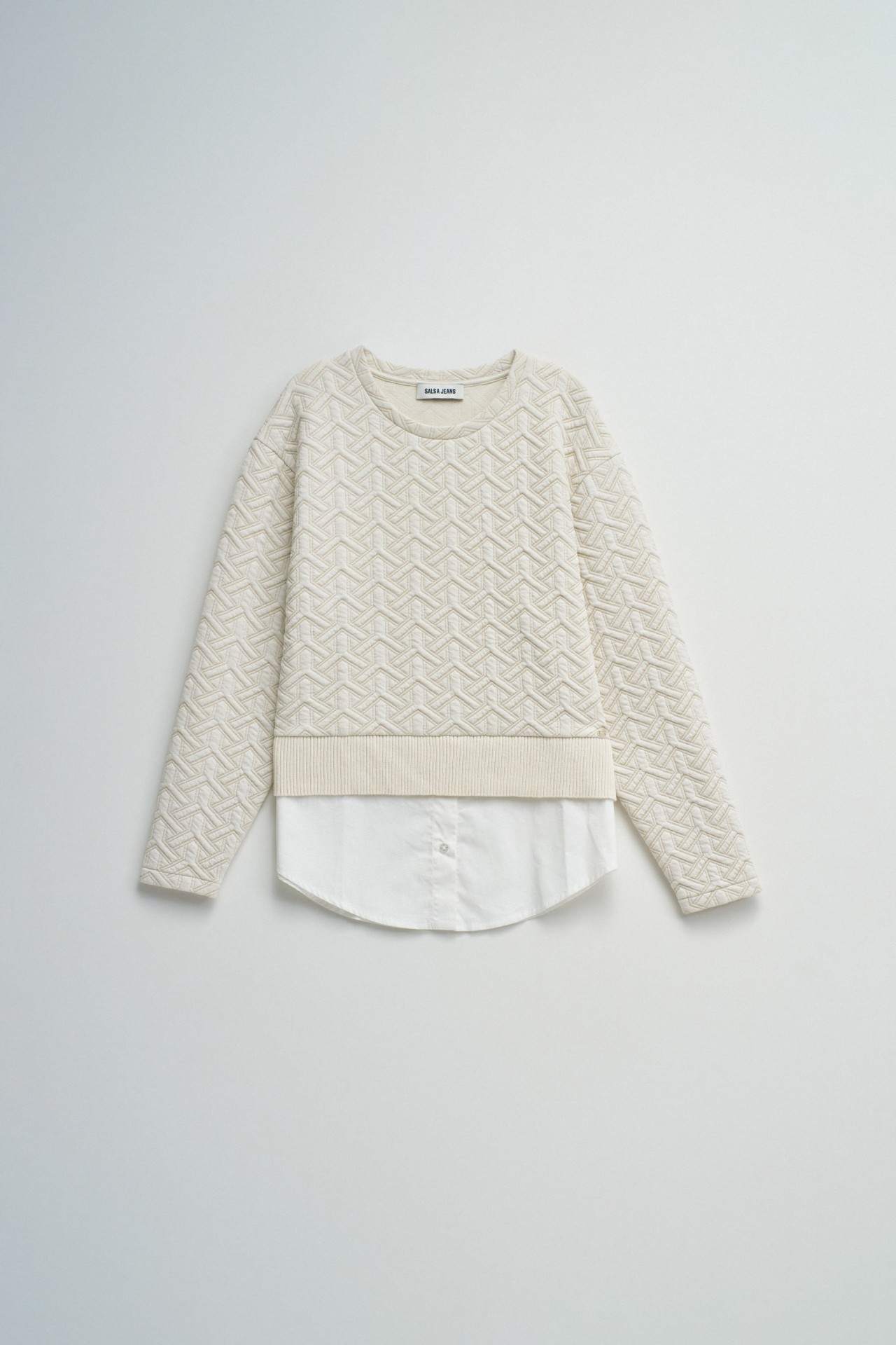 SWEATSHIRT COM JACQUARD E LUREX
