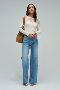 RIBBED TOP WITH TRANSPARENCY