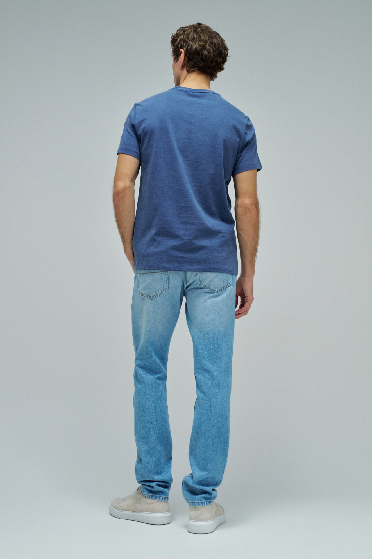 その他 salsation Round Neck T-Shirt Blue Denim T-SHIRTS SLIM - SALSA JEANS