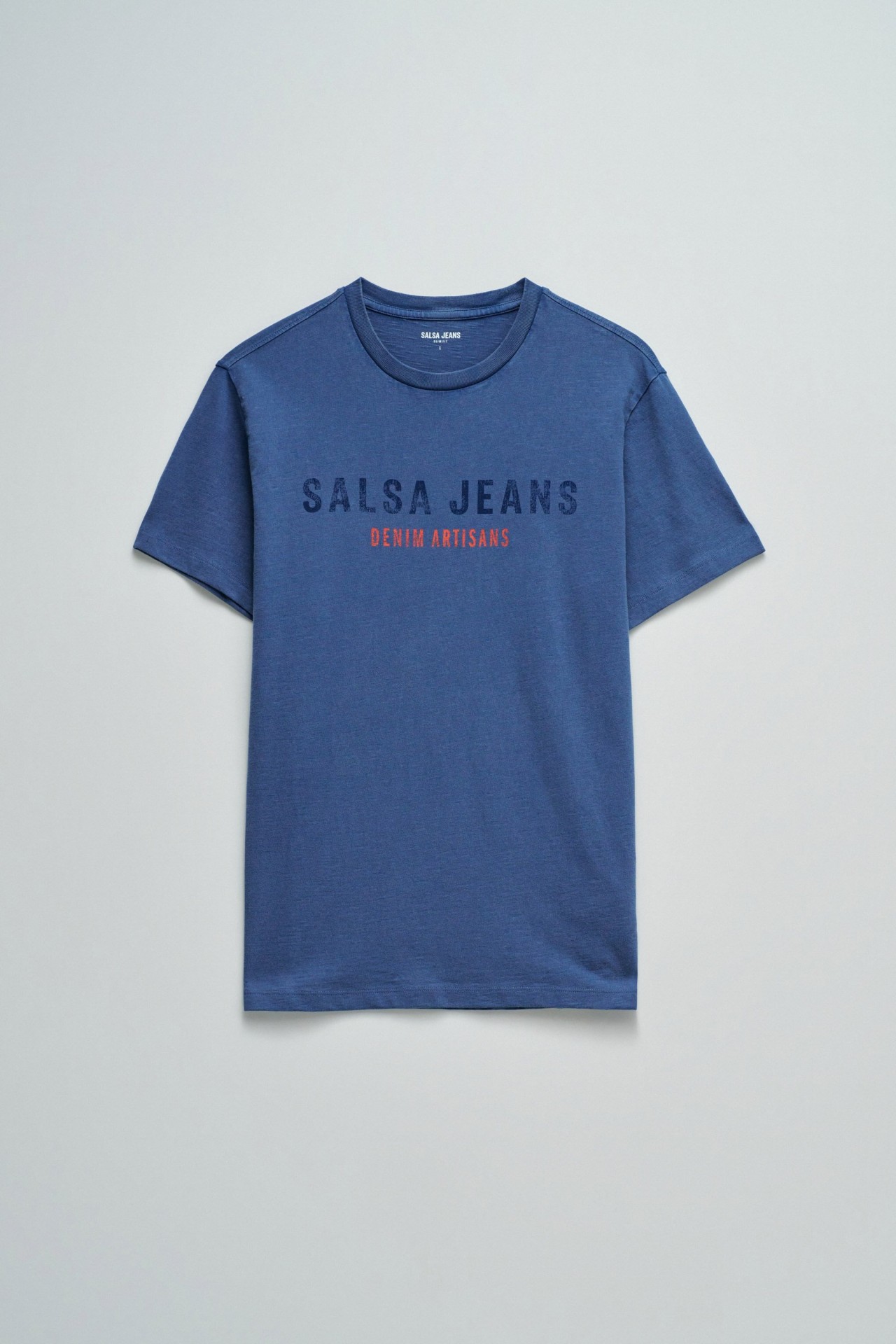 salsation Round Neck T-Shirt Blue Denim その他 salsation Round