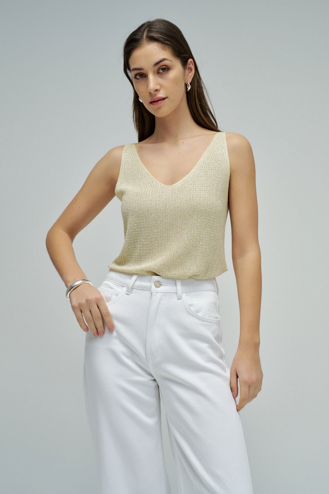 TOP AUS NETZ MIT LUREX