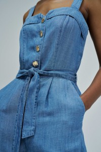 LIGHTDENIM OVERALL MIT LEINEN