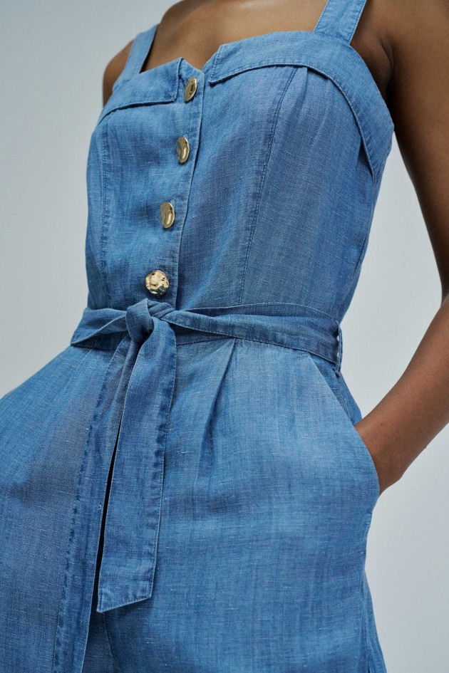MONO EN LIGHTDENIM CON LINO