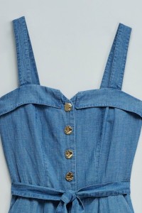 LIGHTDENIM OVERALL MIT LEINEN