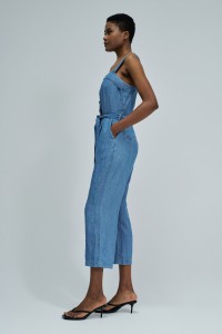 LIGHTDENIM OVERALL MIT LEINEN