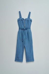 LIGHTDENIM OVERALL MIT LEINEN