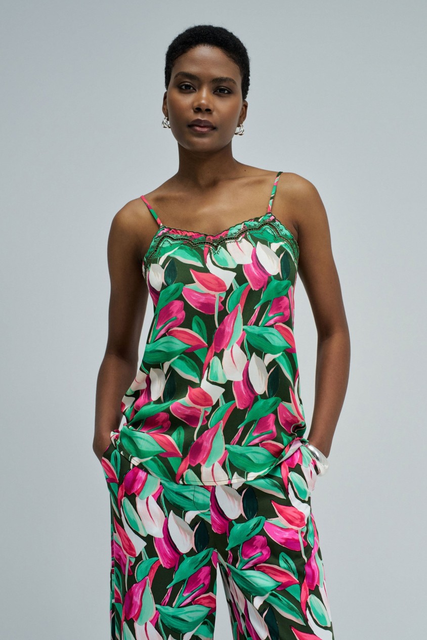 TOP COM PADR�O FLORAL