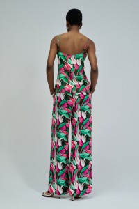 CAL�AS REGULAR FIT COM PADR�O FLORAL