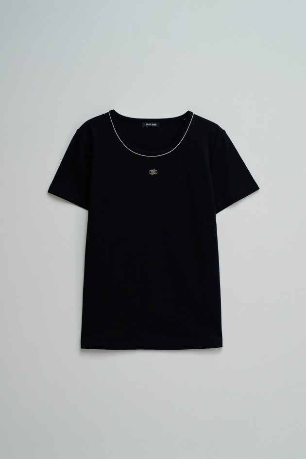 T-SHIRT BÁSICA COM LUREX