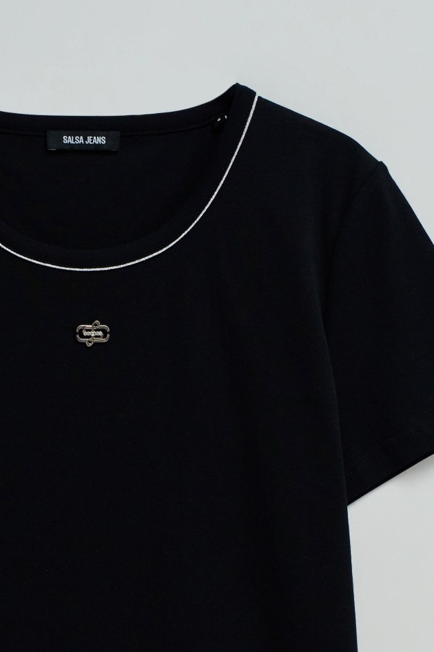 T-SHIRT BÁSICA COM LUREX