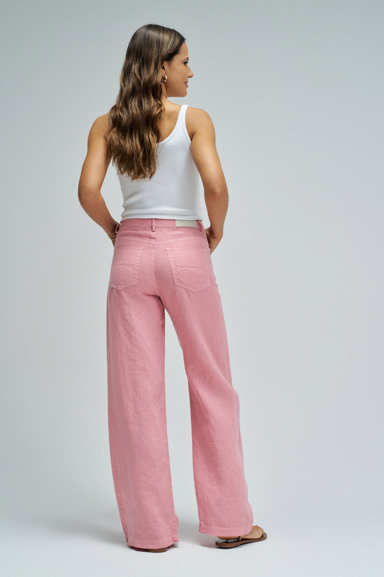 LINEN TROUSERS WITH WIDE LEG