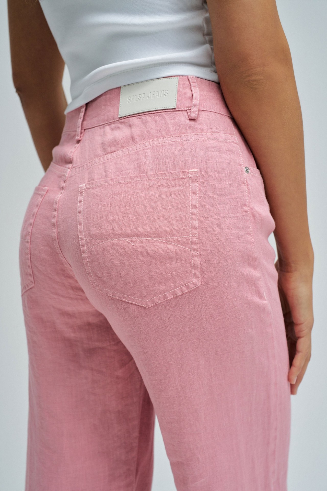 LINEN TROUSERS WITH WIDE LEG