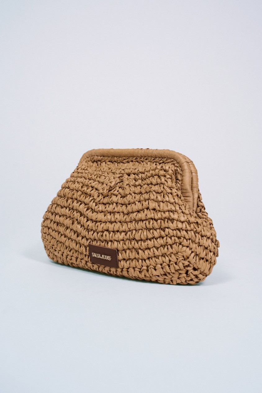 POCHETTE CLUTCH EN RAPHIA