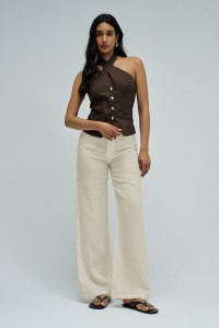 LINEN TROUSERS WITH WIDE LEG
