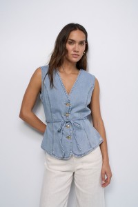 COLETE EM LIGHTDENIM